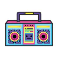 Boombox im Nostalgie-Stil der Neunziger vektor