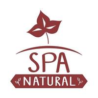 Spa-Emblem mit Urlaub vektor