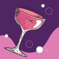 rosa cocktail drink vektor