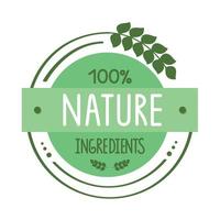 100 procent naturingredienser vektor