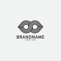 kreatives minimales monochromes monogrammsymbol. Premium-Business-Logo für Corporate Identity. minimalistisches Logo-Design und einfaches Element. vektor