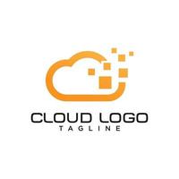 moln data logotyp vektor mall