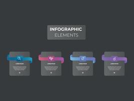 affärspresentation infographics abstrakt 3d vektor formgivningsmall. kan användas för arbetsflödeslayout, diagram, årsredovisning, webbdesign, kreativ banner, etikettvektor