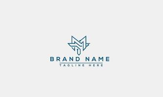 logo design bokstav mt. elegant modern. vektor mall.