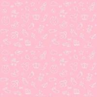 rosa flicka leksaker söta sömlösa mönster bakgrund vektor
