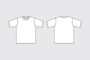 uppsättning grundläggande t-shirt teknisk mode illustration vektor