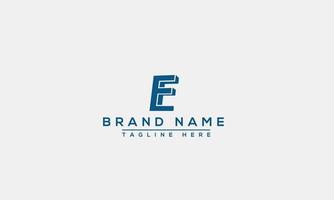 logo design brev ef. elegant modern. vektor mall.