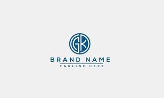 logo design bokstav gk. elegant modern. vektor mall.