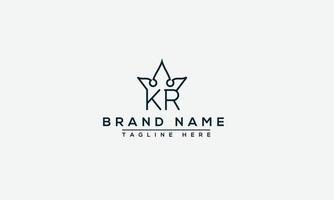 Kr-Logo-Design-Vorlage, Vektorgrafik-Branding-Element. vektor