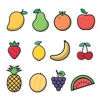 Obst Icon Set vektor