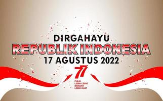 glad indonesiska självständighetsdagen, lyckliga republiken Indonesien, vektorillustration. bakgrund, banner, affisch vektor