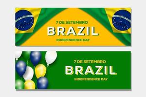 Brasilien Unabhängigkeitstag Banner vektor