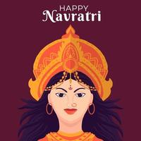 platt glad navratri närbild illustration vektor