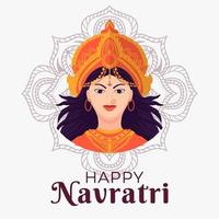 handritad glad navratri illustration vektor