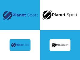 bokstaven s och planetlogotypen vektor