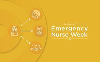 Notfallkrankenschwesternwoche, Social Media Post Design, wir feiern die Woche der Krankenschwestern. vektor