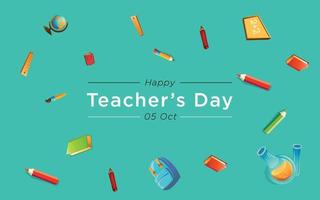 glad lärarens dag, firar lärarens dag. inläggsdesign på sociala medier. vektor