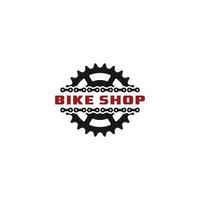 Fahrrad-Shop-Logo-Vorlagenvektor, Symbol auf weißem Hintergrund vektor