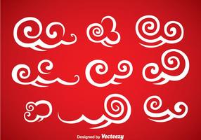 Dekorative chinesische Wolken Vector Set