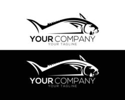 unika fiske logotyp formgivningsmall vektor grafisk illustration.