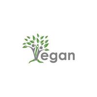 frisches veganes abstraktes Design-Logo vektor