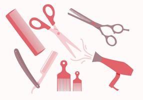 Friseur Werkzeuge Vektoren