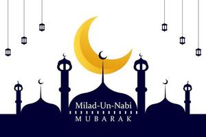 eid milad un nabi, muslimsk festival hälsning bakgrundsdesign vektor