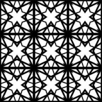 geometriska sömlösa mönster bakgrundsdesign svart. abstrakt linjekonstmönster för tapeter vektor