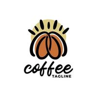 illustration av kaffebönor. bra för en kafé eller alla företag relaterade till kaffe. vektor