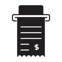 platt ikon för kassan eller betalningskvitton för appar och webbplatser. vektor