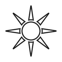 sonnige Sonnenlinie Kunstsymbol für Apps und Websites vektor