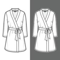 Lounge Robe Skizze Modeillustration vektor