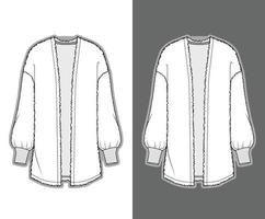 Lounge Robe Skizze Modeillustration vektor