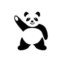 panda logotyp mall. rolig panda tecken och symbol för dina företag. vektor