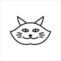 Linie Katzenkopf-Logo-Vorlage. Pussy-Zeichen und Symbol. Vektor-Illustration vektor