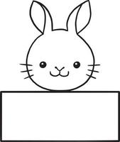 kaninchen tier cartoon gekritzel kawaii anime malseite niedlich illustration clipart charakter vektor