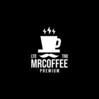 premium mister kaffe vektor logo design