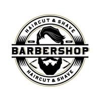 Barbershop-Logo-Vorlage vektor