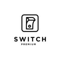 Switch-Logo mit Power-On-Off-Icon-Design vektor