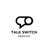 Switch-Gespräch mit Bubble-Chat-Symbol-Logo-Design vektor