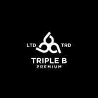 trippel b bbb brev logotyp ikon design vektor