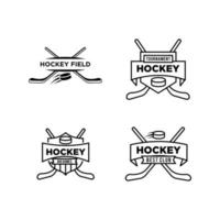 set samling hockey islag logotyp ikon design vektor