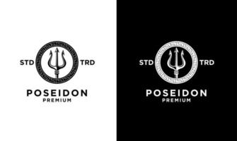 trident vintage logotypdesign vektor