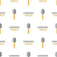 Nahtloses Muster mit kleinen Schaufeln der Karikatur auf weißem Hintergrund. Garten Spaten. Gartenwerkzeug. Vektorillustration für jedes Design vektor