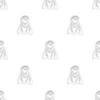 seamless mönster med tecknad mantel på vit bakgrund. vit cape. vektor illustration.