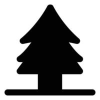 Schnee-Themen-Solid-Stil-Weihnachtsbaum-Symbol vektor