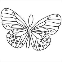 Schmetterling Umriss Handzeichnung Doodle vektor