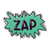 Zap-Comic-Ausdruckswort vektor