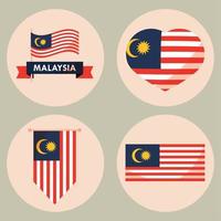 Malaysia flaggar självständighetsdagen vektor