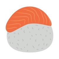 Sushi-Reis und Fisch vektor